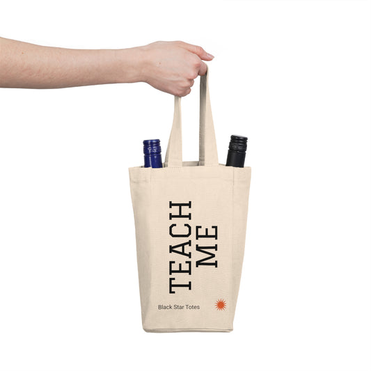 TEACH ME Double Wine Tote Bag