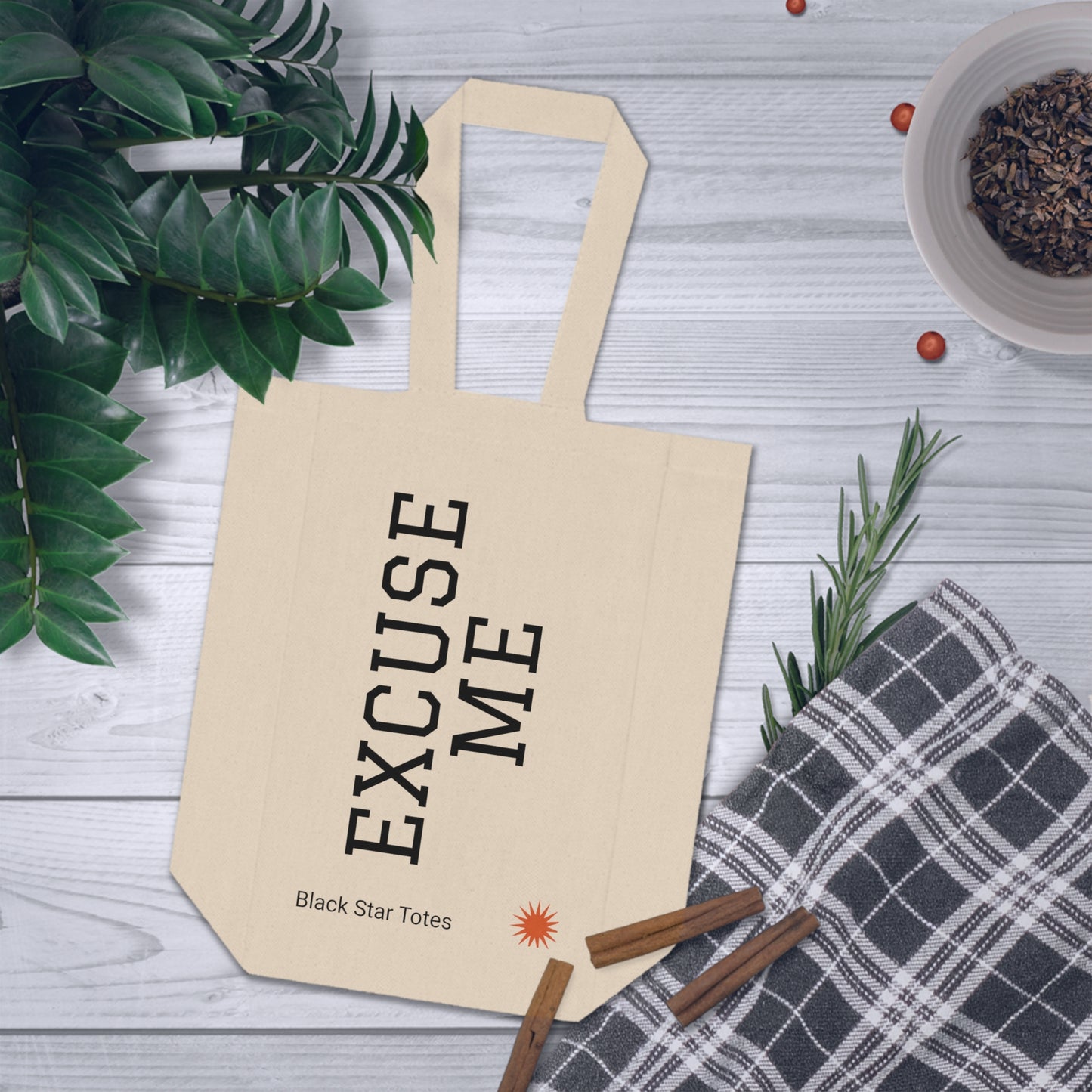 EXCUSE ME Double Wine Tote Bag