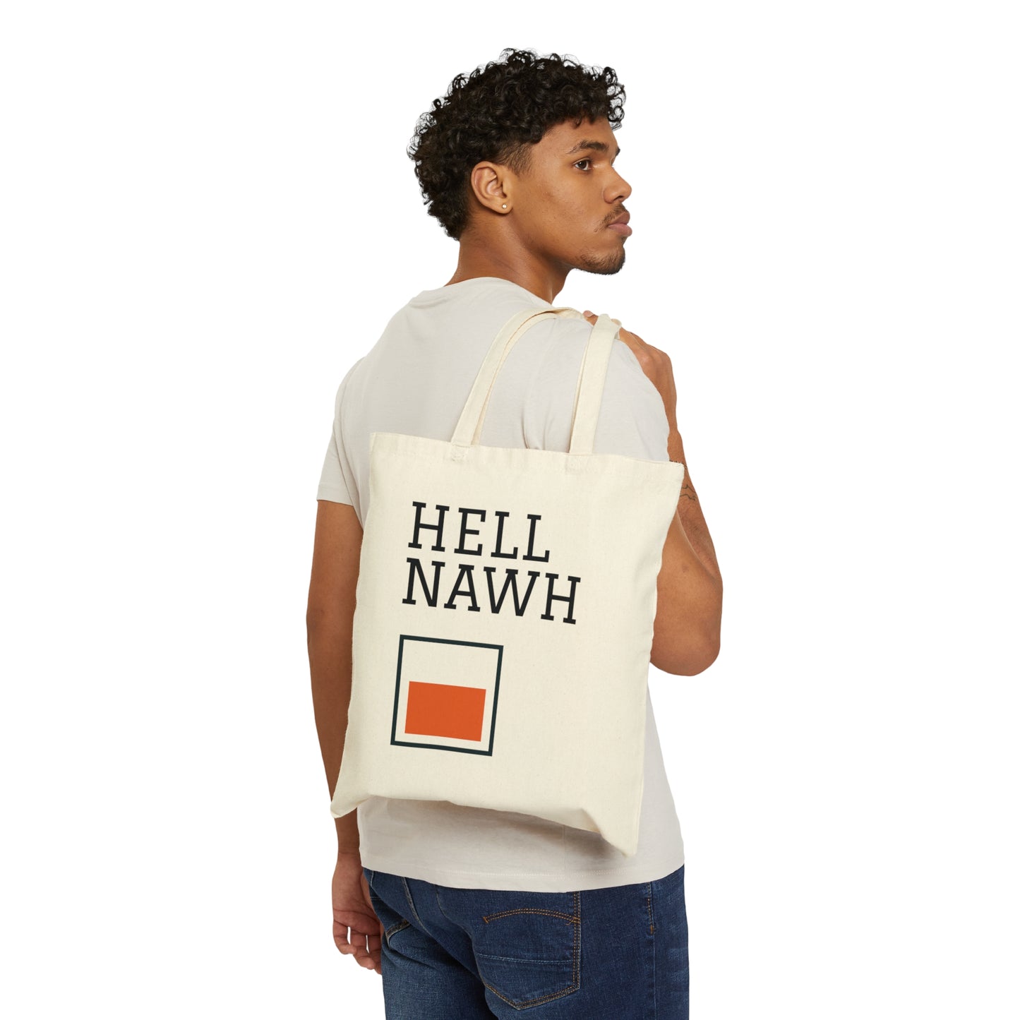 HELL NAWH Cotton Canvas Tote Bag