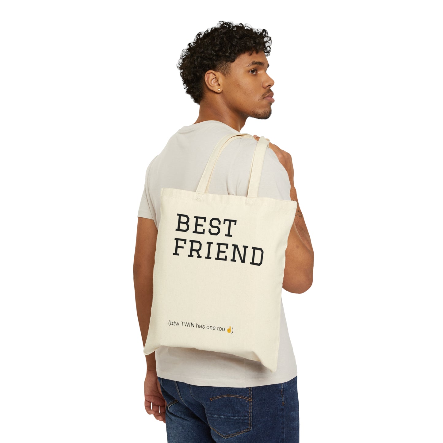 BESTIE Cotton Canvas Tote Bag