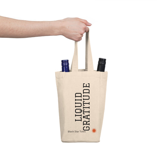 LIQUID GRATITUDE Double Wine Tote Bag