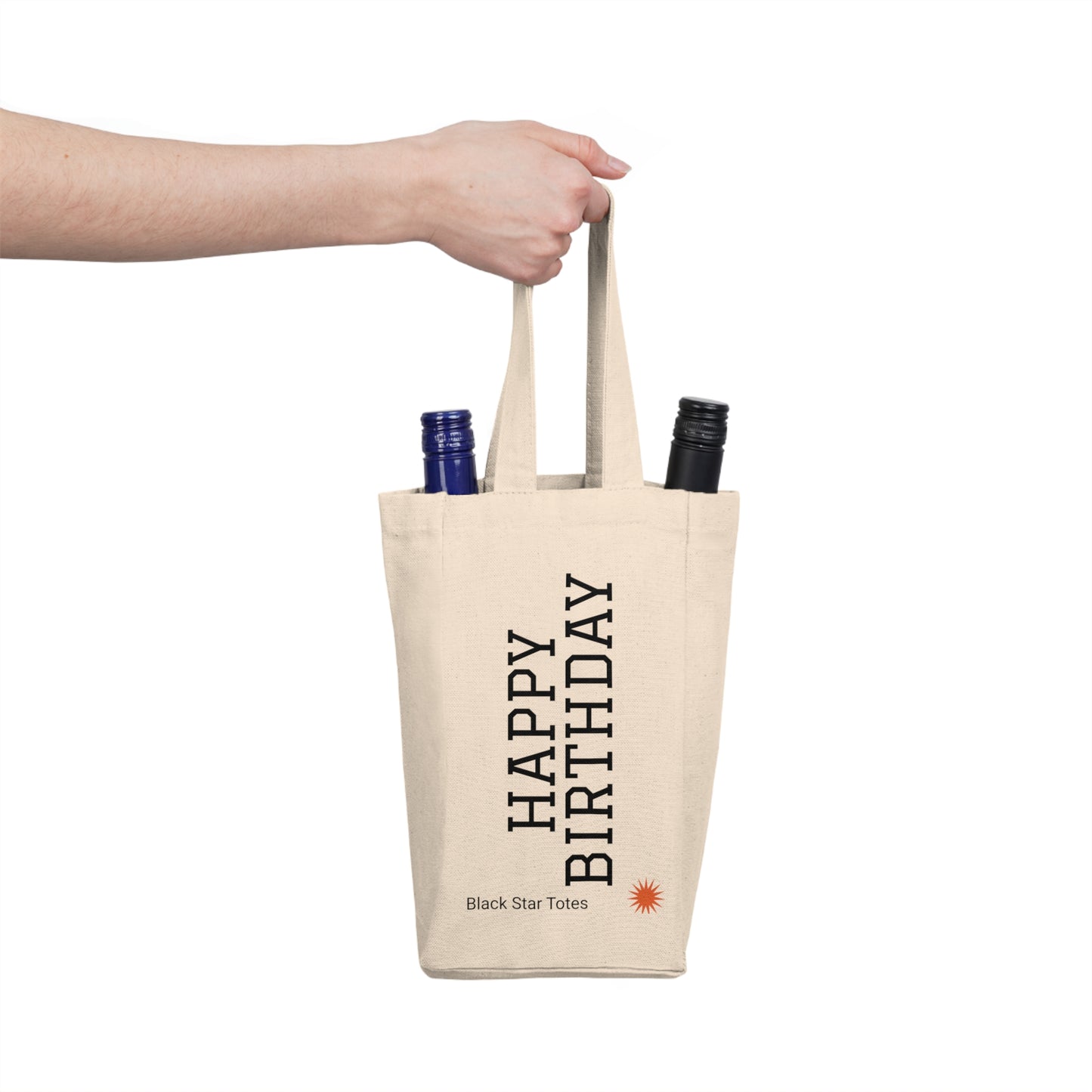 HAPPY BIRTHDAY Double Wine Tote Bag