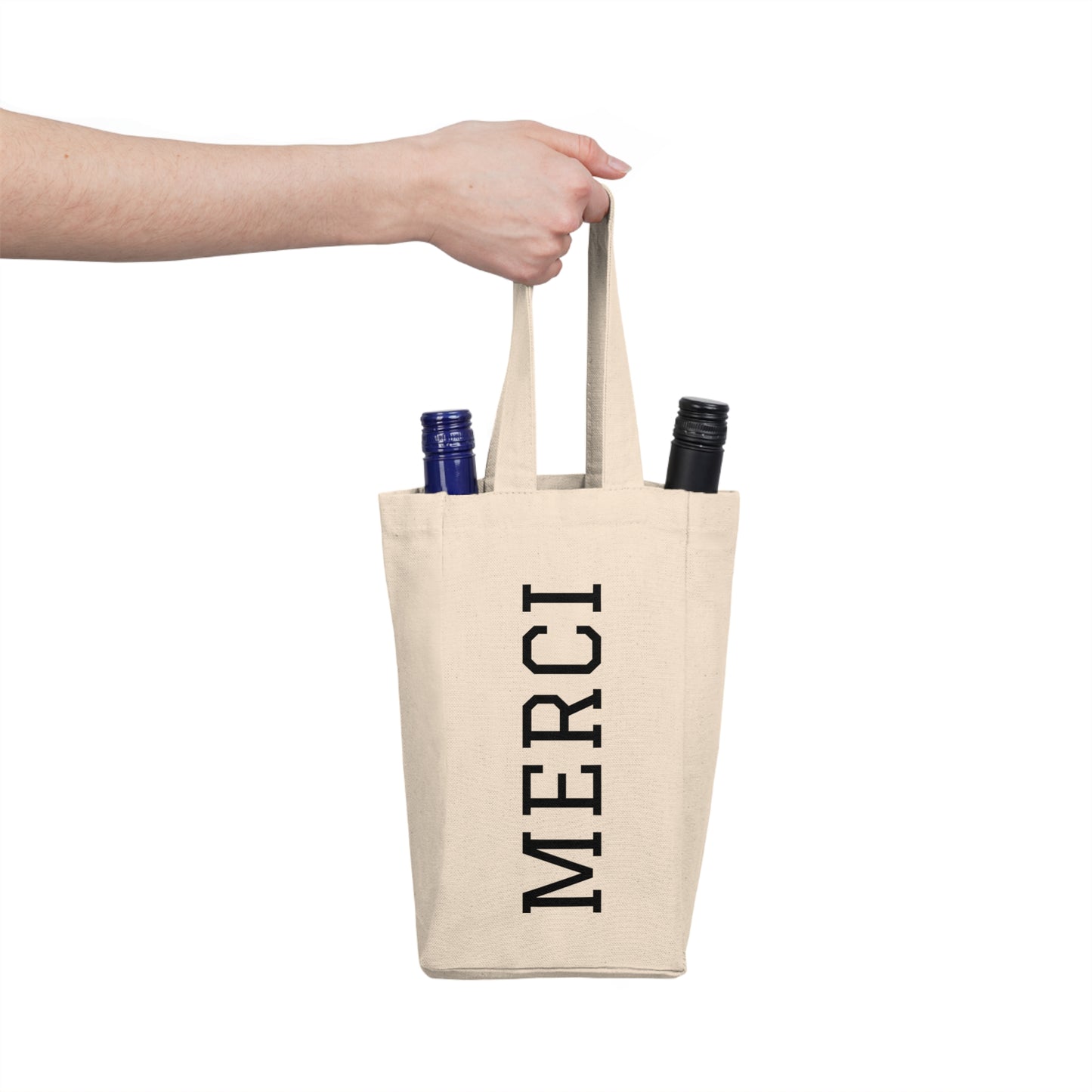 MERCI Double Wine Tote Bag