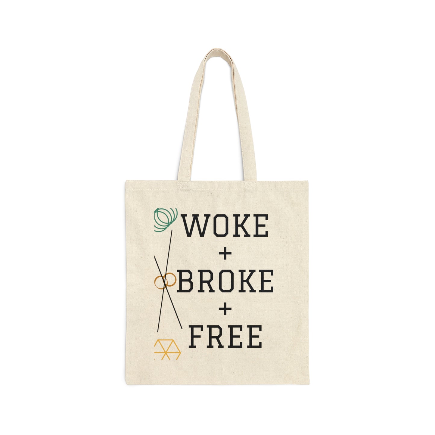 WOKE + BROKE Cotton Canvas Tote Bag