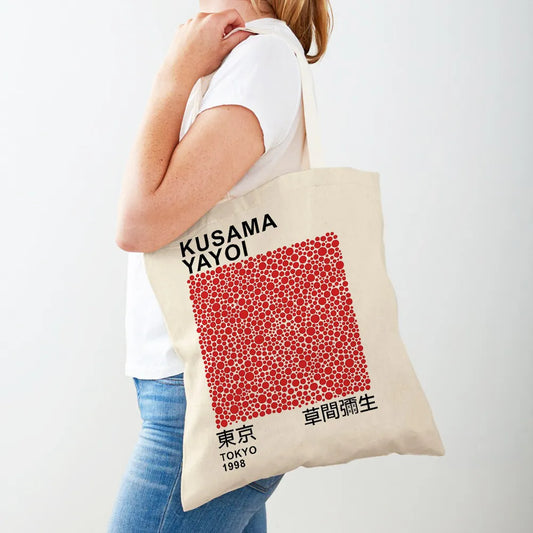 Japanese Abstract Casual Canvas Tote