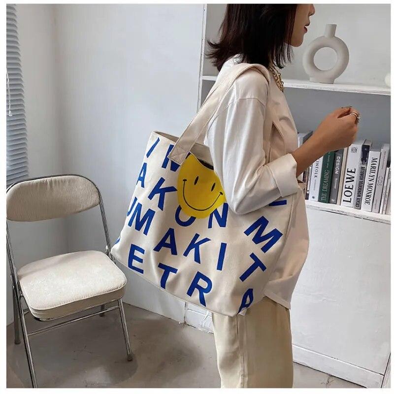 Happy Letter Jumbo Tote